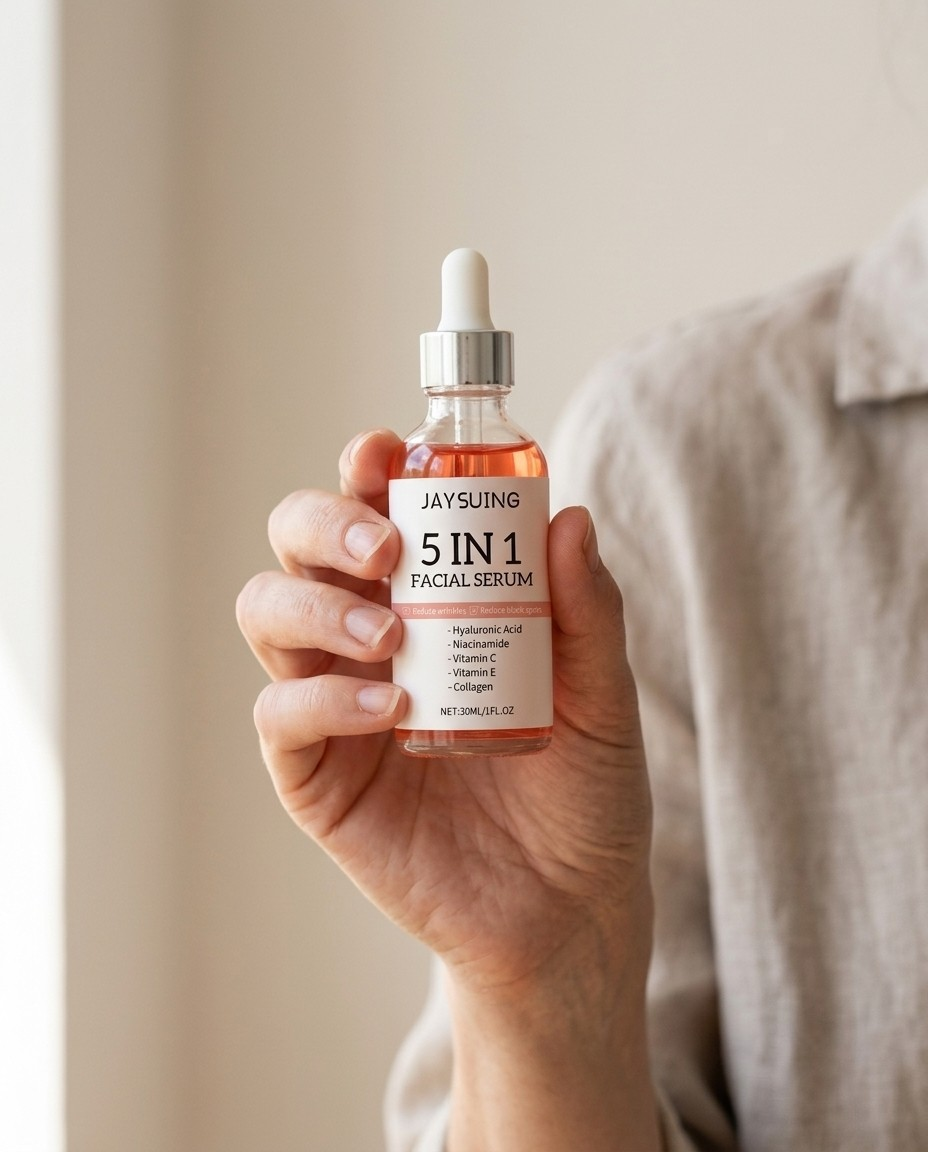 SknMaxxing Vitamin C Serum bottle size - 30ml facial serum with hyaluronic acid