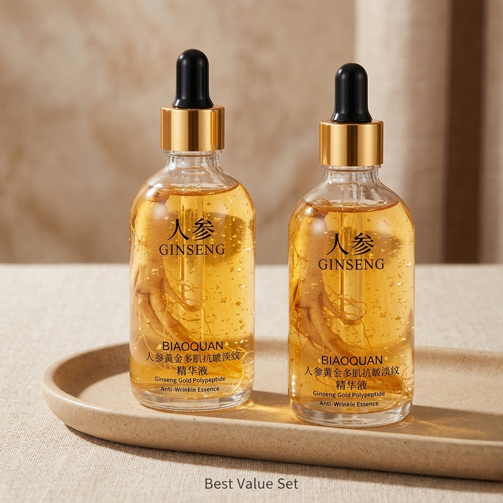 SknMaxxing facial serum anti aging best ginseng gold polypeptide anti-wrinkle essence set