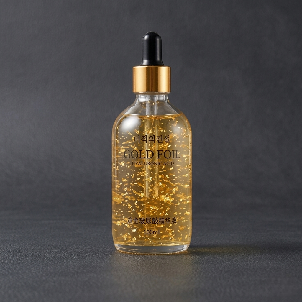 SknMaxxing facial serum gold foil with hyaluronic acid 100ml serum anti aging best